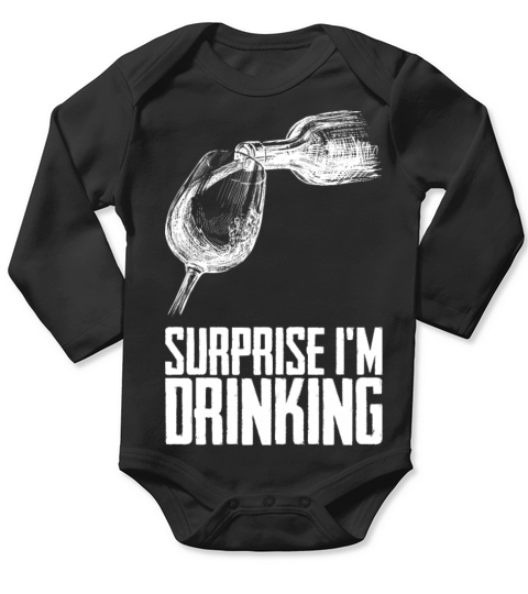 Wine drinking Red Wine Gift Long Sleeve Baby One-Piece