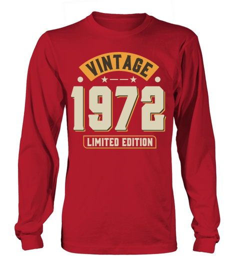 Vintage 1972 50th Birthday Fiftieth Gift Long sleeved Unisex