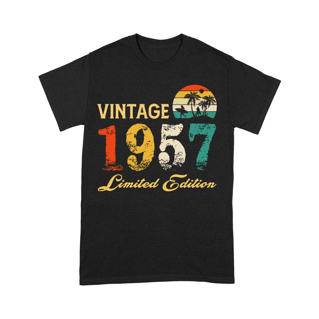 Vintage 1957 Limited Edition Born In 1957 Birthday Premium T-shirt