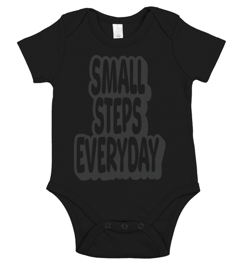 Small Steps Everyday Vintage Quote Short Sleeve Baby One-Piece