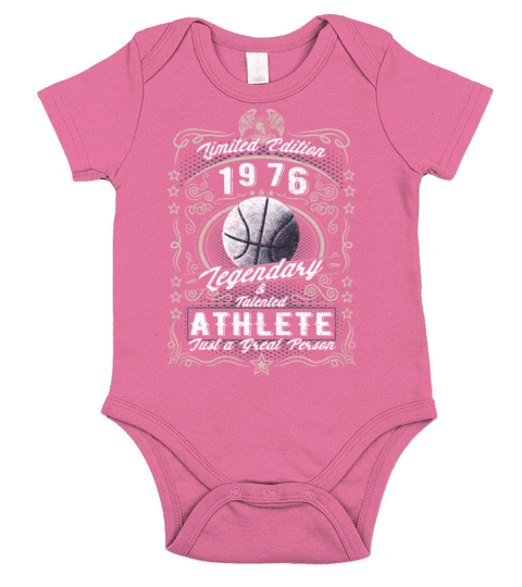 Vintage 1976 Basketball Birthday Gift Sport Hobby Short Sleeve Baby One-Piece