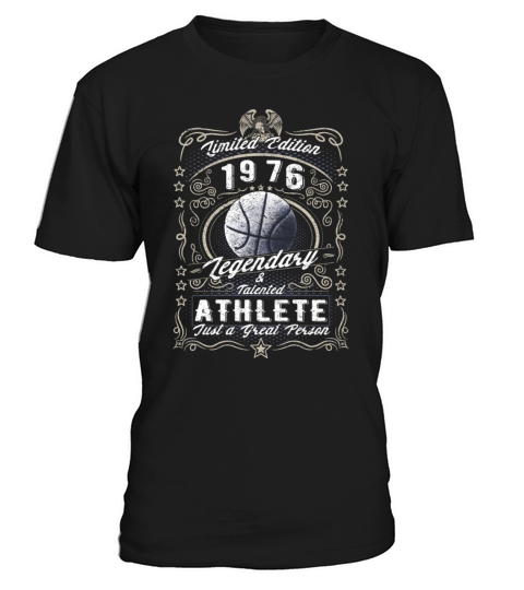 Vintage 1976 Basketball Birthday Gift Sport Hobby T-Shirt Unisex