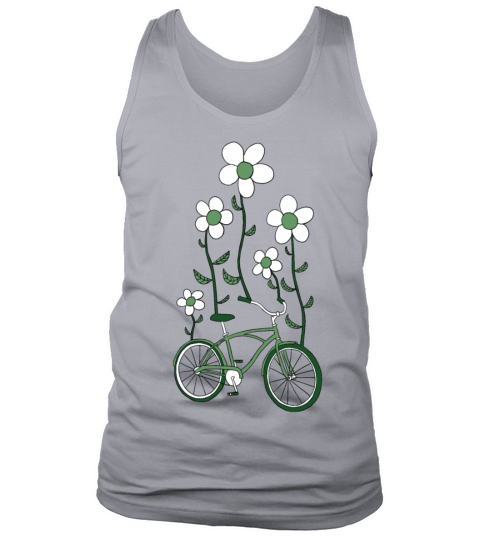 bike flowers shirt Tank Top Unisex