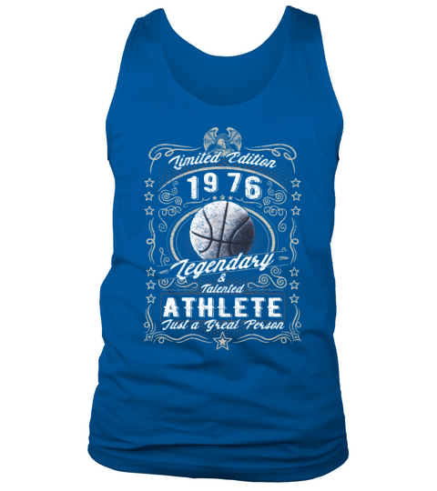 Vintage 1976 Basketball Birthday Gift Sport Hobby Tank Top Unisex