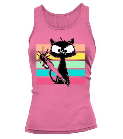 Halloween Retro Cat Vintage Cat Tank top Woman