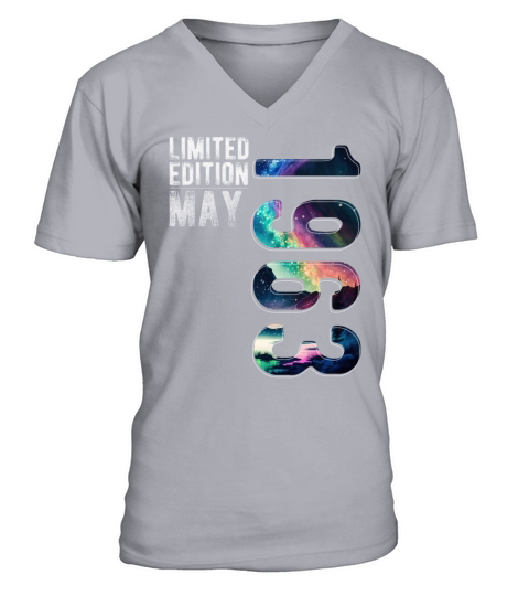 Limited Edition 1963 May Birthday Polar Lights V-Neck T-shirt