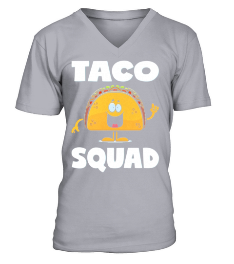 Taco Squad Vintage Funny Parties Tacos Love V-Neck T-shirt