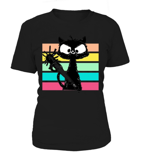 Halloween Retro Cat Vintage Cat Women's T-Shirt