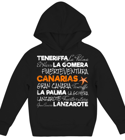 Canary Islands Retro Starfish Vintage Holiday Kids Hoodie