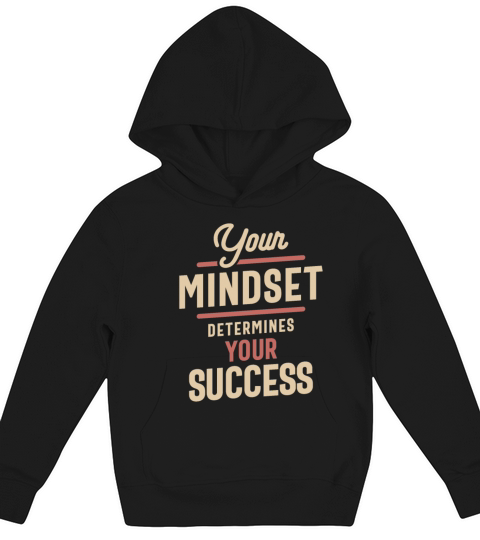 Mind Over Matter - Motivational Quote Design Kids Hoodie