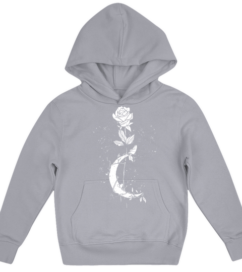 Moon Rose Vintage Occult Witchcraft The Gothic Kids Hoodie