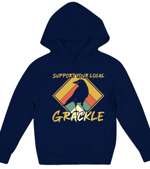 Support your local Grackle Design for a Grackle Kids Hoodie