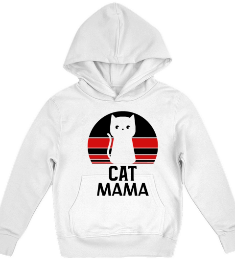 Vintage Eighties Style Retro Cat Daddy Distressed Kids Hoodie