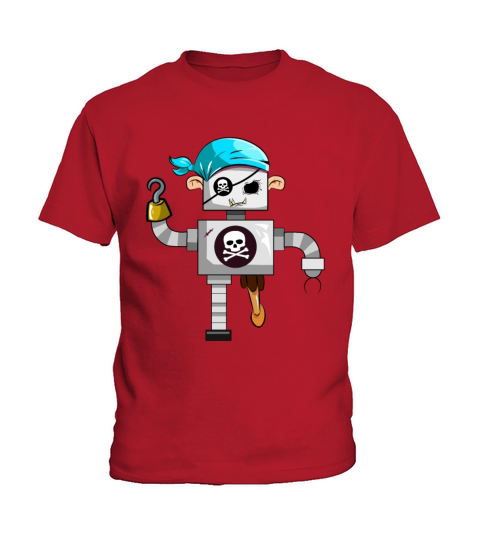 Ghost Robot Pirate Kids T-Shirt