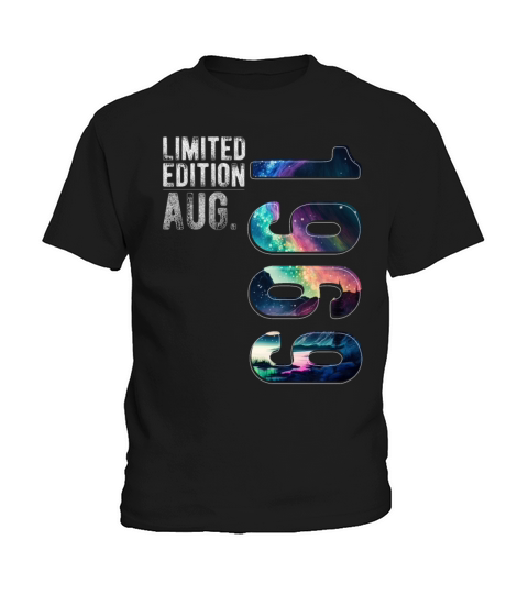 Limited Edition 1969 August Birthday Polar Lights Kids T-Shirt