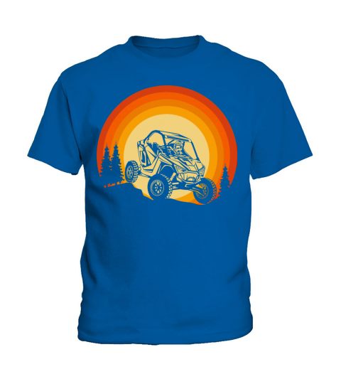 POLARIS RZR Vintage retro sunset with trees Kids T-Shirt