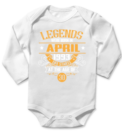 30th Birthday T-Shirt for April-born of the Year Long Sleeve Baby One-Piece