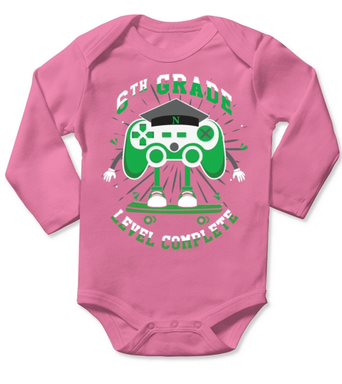 6th Grade Graduate Graduating 2023 Gamer Long Sleeve Baby One-Piece