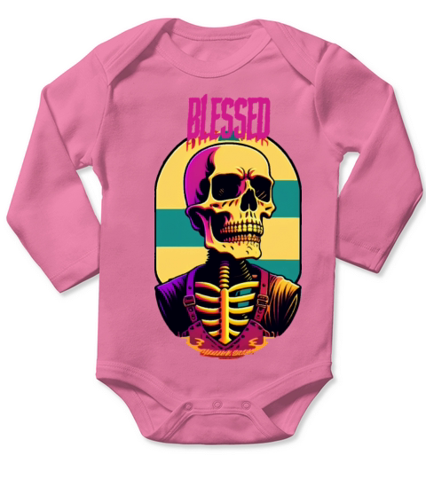 Blessed Skull Long Sleeve Baby One-Piece