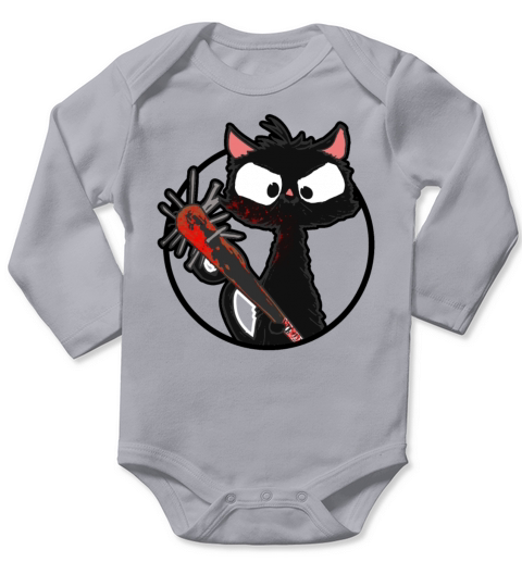 Halloween Retro Cat Vintage Cat Long Sleeve Baby One-Piece