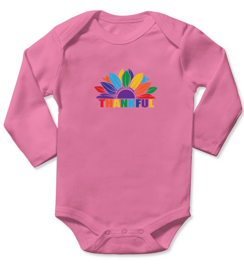 LGBT Gay Pride Thankful Long Sleeve Baby One-Piece