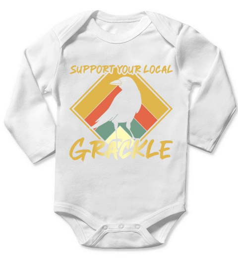 Support your local Grackle Design for a Grackle Long Sleeve Baby One-Piece