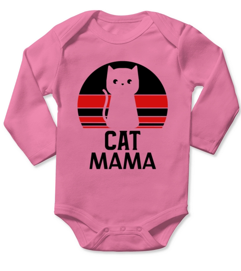Vintage Eighties Style Retro Cat Daddy Distressed Long Sleeve Baby One-Piece