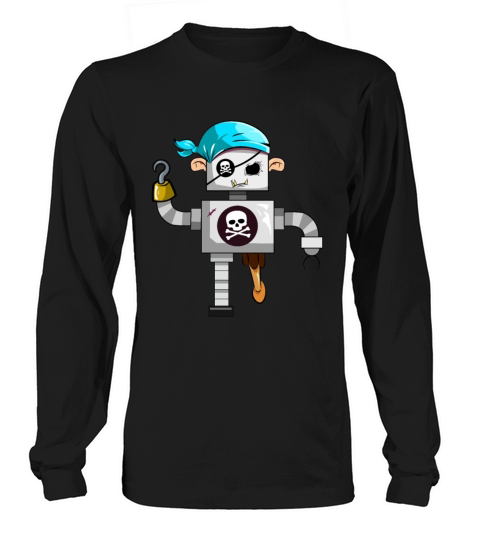 Ghost Robot Pirate Long sleeved Unisex