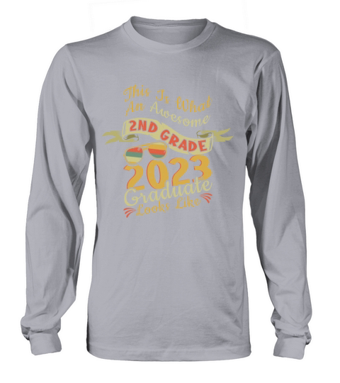 Retro Awesome 2nd Grade Graduate Graduating 2023 Long sleeved Unisex