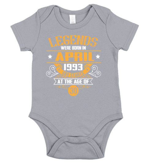30th Birthday T-Shirt for April-born of the Year Short Sleeve Baby One-Piece