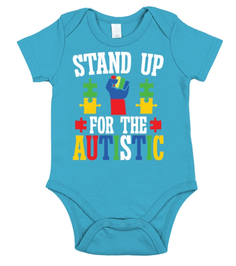 Autism stand up for the autistic autism awareness Short Sleeve Baby One-Piece