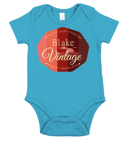 Blake First Name Vintage Design Short Sleeve Baby One-Piece