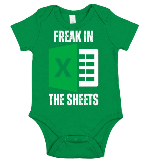 Freak In The Sheets Spreadsheet Funny Excel Sheet Short Sleeve Baby One-Piece