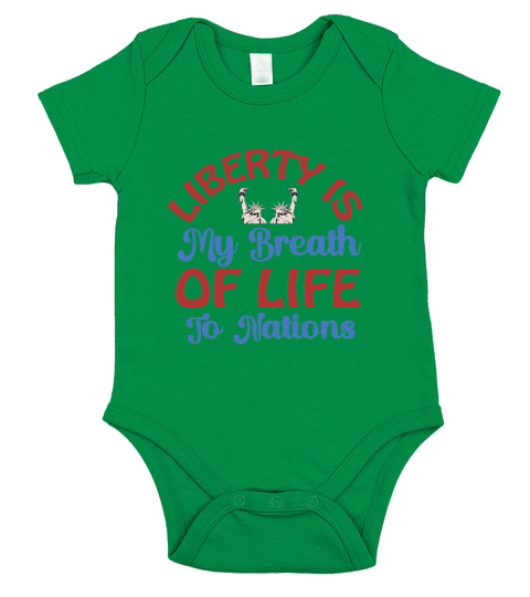 Liberty Is My Breath Of Life To Nations Short Sleeve Baby One-Piece