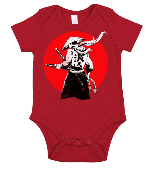 Samurai Japanese Warrior Short Sleeve Baby One-Piece