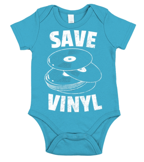 Save Vinyl Records Distressed Vintage Music Lovers Short Sleeve Baby One-Piece