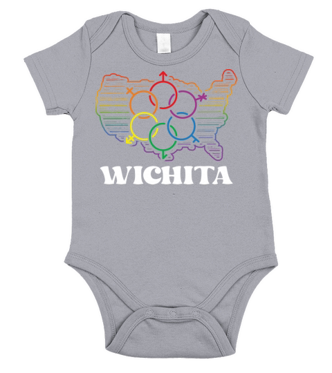 Wichita Pride Month Pride Flag LGBT Community LGBT Short Sleeve Baby One-Piece
