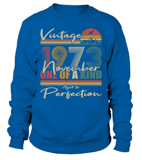 50th birthday november 1973 vintage 1973 Sweatshirt Unisex