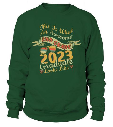 Retro Awesome 2nd Grade Graduate Graduating 2023 Sweatshirt Unisex