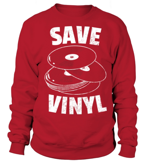 Save Vinyl Records Distressed Vintage Music Lovers Sweatshirt Unisex