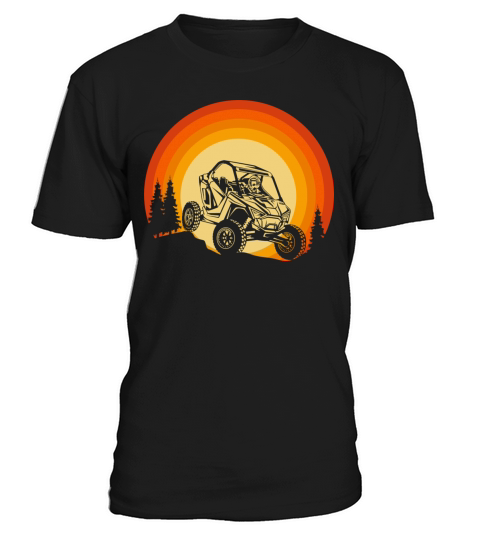 POLARIS RZR Vintage retro sunset with trees T-Shirt Unisex