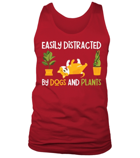 Easily Distracted by Dogs And Plants Tank Top Unisex