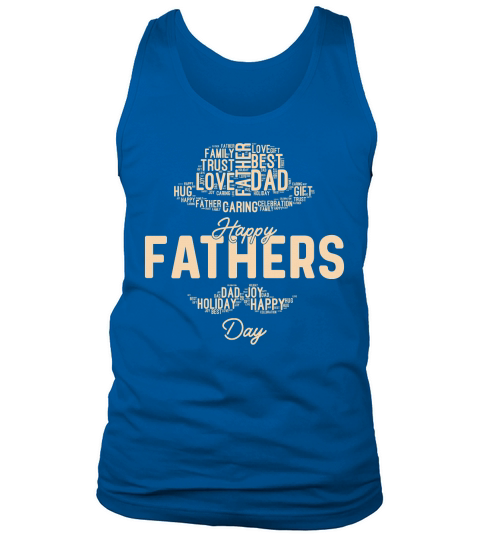 Happy Fathers Day Shape Cloud Tank Top Unisex