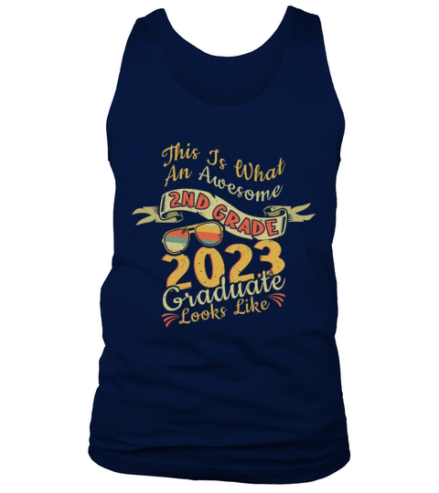 Retro Awesome 2nd Grade Graduate Graduating 2023 Tank Top Unisex