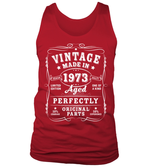 Vintage 50th Birthday Decorations Funny 1973 50th Tank Top Unisex