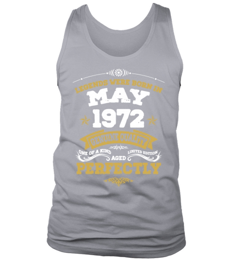 Vintage Aged To Perfection May 1972 Tank Top Unisex