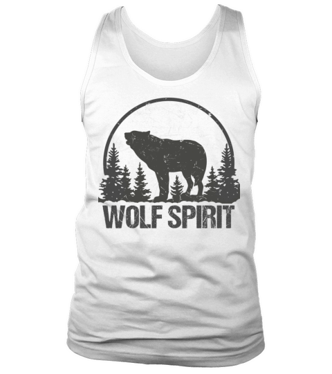 Wolf Spirit Vintage Howling Wolves Forest Gray Tank Top Unisex