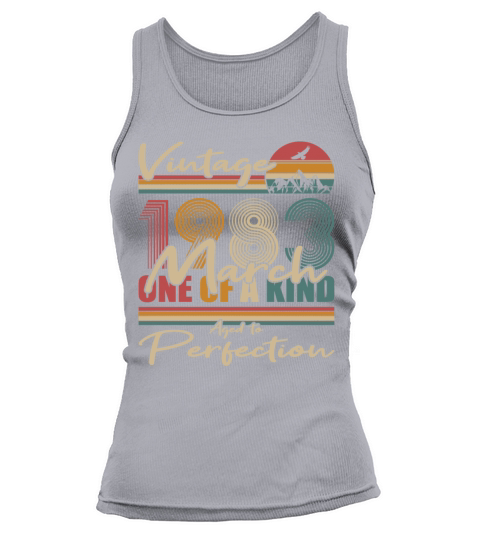 40th birthday march 1983 vintage 1983 Tank top Woman