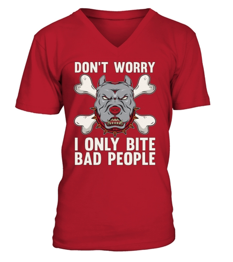Animal Trainer Dont Worry I Only Bite Dog Trainer V-Neck T-shirt