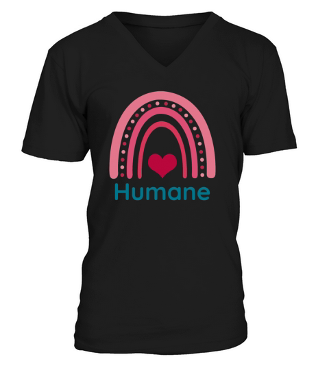 Humane Viva Magenta Boho Rainbow V-Neck T-shirt